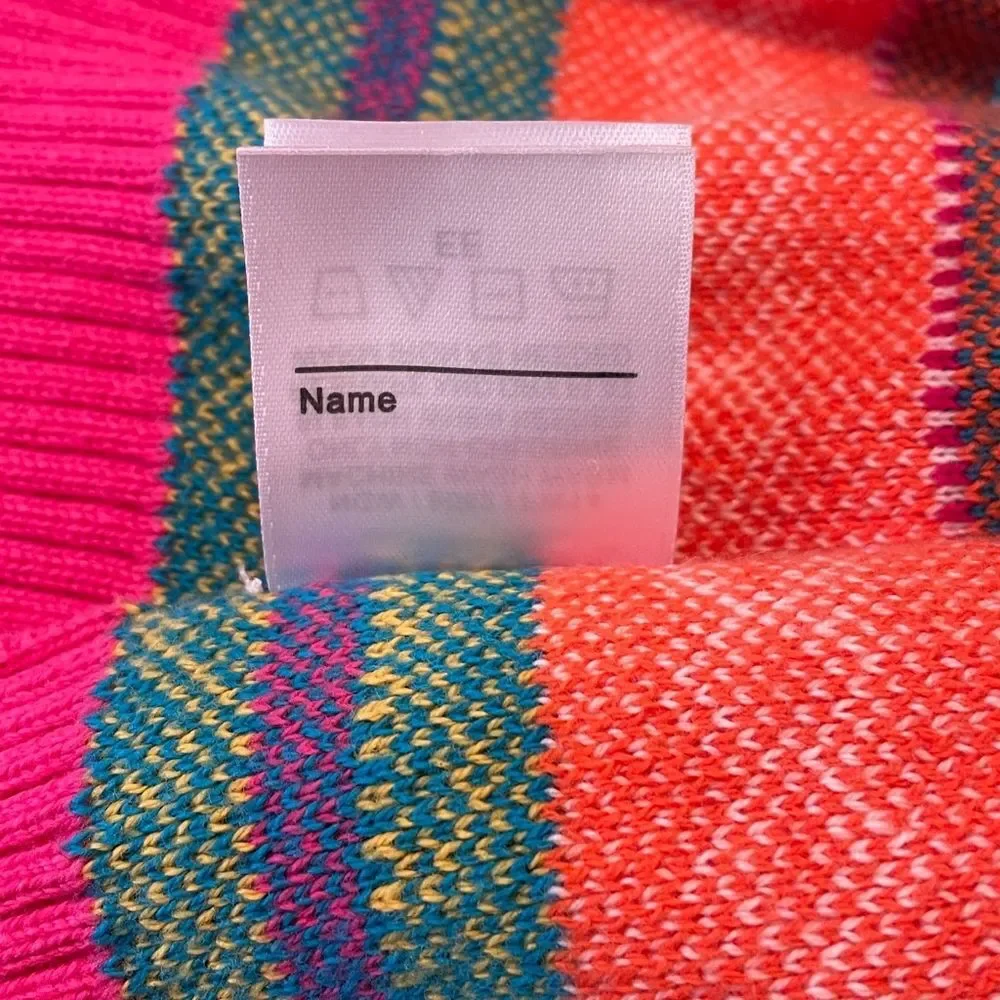 Hanna Andersson Knit Hat Colorful Pink, Turquoise, Orange Girl’s Size Medium